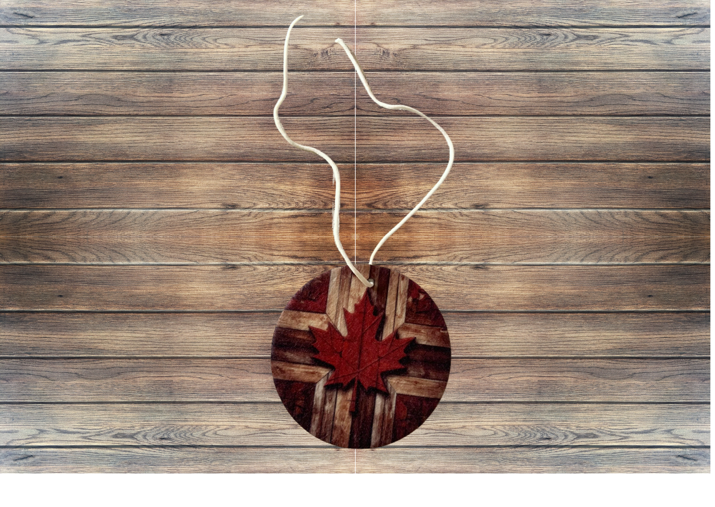 wooden maple leaf design air freshener