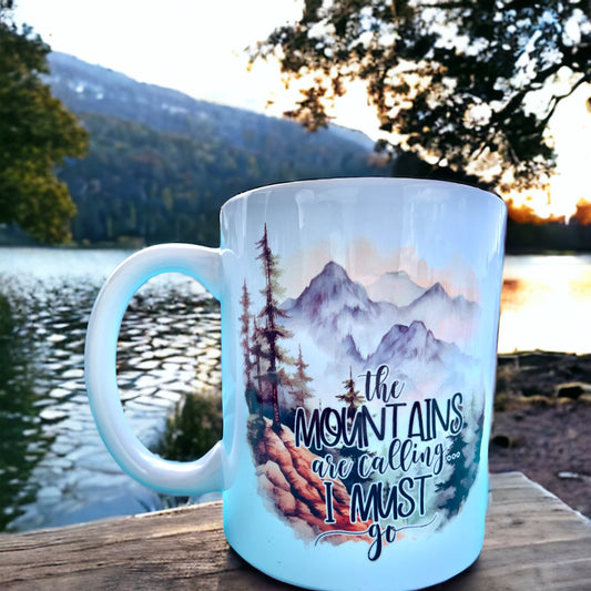 The mountains are calling, I must go mug