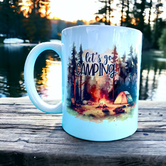 Let's go camping mug